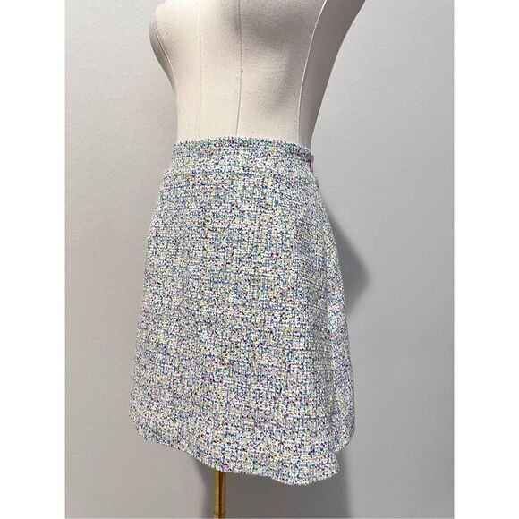Hill House Olivia Rainbow Tweed Short A Line Skirt XS Preppy Twee Whimsigoth - Picture 3 of 12